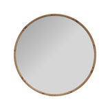 Burled Round Mirror