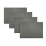 Strata Leather Graphite Placemat - Rectangle 12.2x16.5"- Set of 4