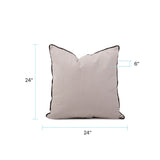 24 x 24 Outdoor Pillow with Dec Cord- Seascape Sand- Poly Insert