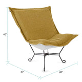Patio Scroll Puff Chair Titanium- Alicante Gold