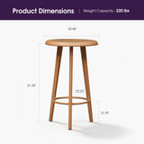 PURPLE LEAF Outdoor Bar Table Patio Dining Table Coffee Kitchen Breakfast Bistro Pub Bar Table for Patio Poolside