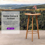 PURPLE LEAF Outdoor Bar Table Patio Dining Table Coffee Kitchen Breakfast Bistro Pub Bar Table for Patio Poolside