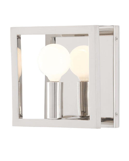 Quadrato Nickel Wall Sconce