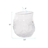 Portage Ice Clear Abstract Glass Vase- Short