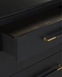 Verona Black Six-Drawer Chest