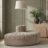 Rummi - Velvet Performance Fabric Upholstered 2 Piece Rounded Modular Loveseat
