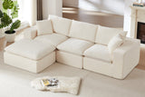 ZORVA 108" 4-Seater Sofa with 1 Ottoman