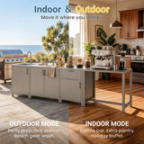 Outdoor Aluminum Patio Bar Table – Prep & Serving Station