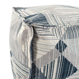 Prisma Navy Square Pouf