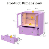27'' Tall Display Cabinet with Acrylic Doors and Led Lights