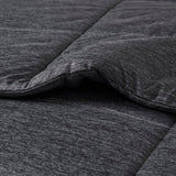 Oversized Jersey Knit Down Alternative Comforter, Black