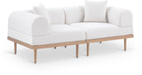 Laguna - 2 Piece Resilient Water Resistant Fabric 71" Upholstered Outdoor Patio Modular Loveseat