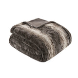 Soft Faux Fur Mink Reversible Blanket, Brown