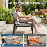 4-Piece Outdoor Conversation Set Patio Chairs with Cushions