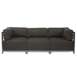 Axis 3pc Sectional Seascape Charcoal Titanium Frame