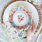 7" Assorted Premium Paper Plates Set of 16