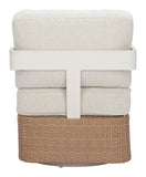 Gelo Swivel Chair White & Brown