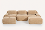 MIA 117'' 3-Seater Sofa with 2 Ottomans