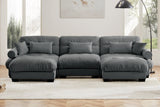 CLOUDIES 134" 3 Seater Sofa with 2 Ottomans