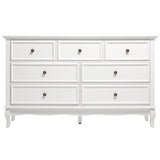 White 7 Drawer Dresser For Bedroom, Modern Chest of Drawers