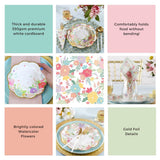 Garden Blooms 62pc Party Tableware Set for 16