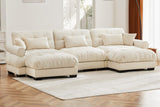 CLOUDIES 134" 3 Seater Sofa with 2 Ottomans