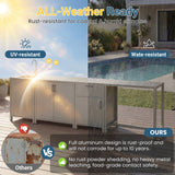 Outdoor Aluminum Patio Bar Table – Prep & Serving Station