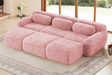 MELLOW 114" 3-Seater Sofa with 3 Ottomans