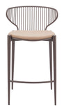 Silues Counter Stool (Set of 2) Taupe & Brown