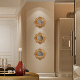 French D' Amboise Collection of Gold Petite Mirrors- Round