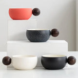 110ML Ceramic Espresso Cup With Wooden Handle