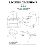 3 in1 Power Recliner with Usb and Type-C Ports, Beige