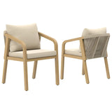 Acacia Wood Patio Dining Chairs