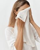 Ivory Linen Face cloth set of 5
