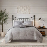 7 Piece Printed Seersucker Comforter Set