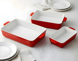 Kook Ceramic Baking Dishes Set of 3