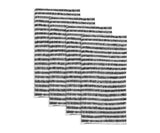 Black Pinstripe Linen Napkins - Set of 4, 8 & More