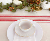 Red Striped Round Tablecloth