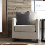 24 in. x 24 in. Pillow Barbet Charcoal - Down Insert