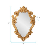 French D' Amboise Collection of Gold Petite Mirrors- Oblong