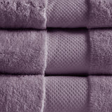 Turkish Cotton 6-Piece Bathroom Towel Set, Purple