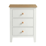 Wholesale 3 Drawer Nightstand with Solid Wood Knobs
