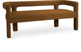 Athena - Velvet Bench - Saddle