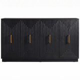 55” L Geometric Embossed 4-Door Sideboard