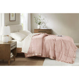 Satin Trim Lightweight Down Alternative Blanket, Blush