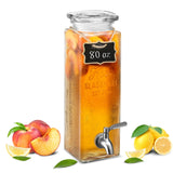 Kook Glass Drink Dispenser with Steel Spigot