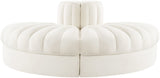Rummi - Velvet Performance Fabric Upholstered 2 Piece Rounded Modular Loveseat