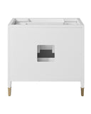 Verona 36" White Vanity with Rectangular Undermount Sink