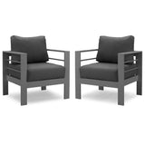 Patio Furniture Metal Armchair, 2 Pcs