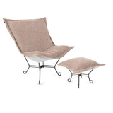 Patio Scroll Puff Chair Titanium- Alicante Blush